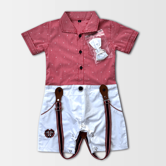 2 Pcs Romper Style short sleeves with suspender