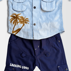 3 Pcs Boy Casual Set with shirt inner & Pants