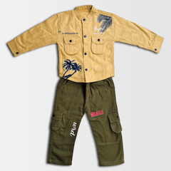 3 Pcs Boy Casual Set with shirt inner & Pants