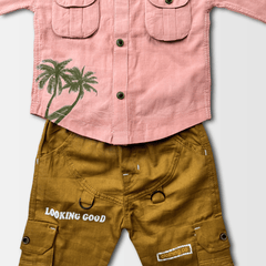 3 Pcs Boy Casual Set with shirt inner & Pants