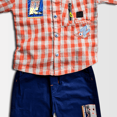 3 Pcs Boy Casual Set with shirt inner & Pants