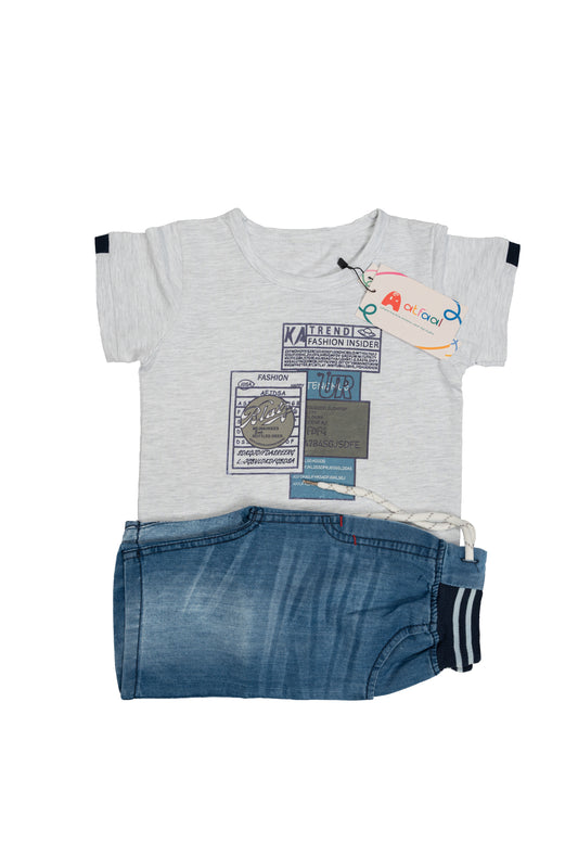 Round neck T Shirt & Shorts