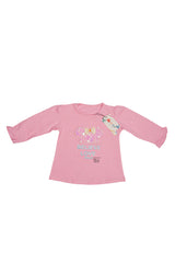 Casual Pink Shirt & Denim Pants Set