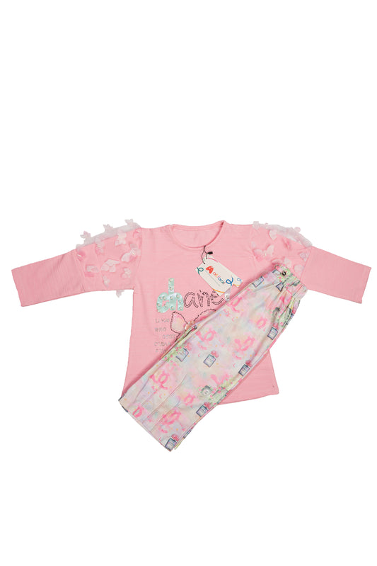 Light Pastel Blue Shirt with Wide Leg Trouser