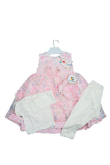 Pink Floral Party Dress for a Baby Girl