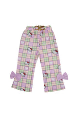 Lavender Purple Shirt with Pastel Plaid Trouser