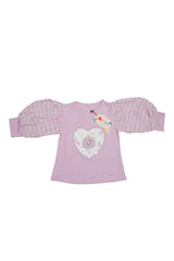 Lavender Purple Shirt with Pastel Plaid Trouser