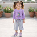 Light Purple casual outfit set for Girls
