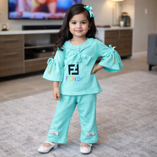 Light Mint Green Shirt with Flared Trouser