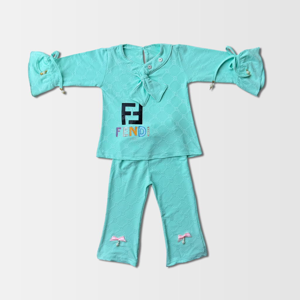 Light Mint Green Shirt with Flared Trouser