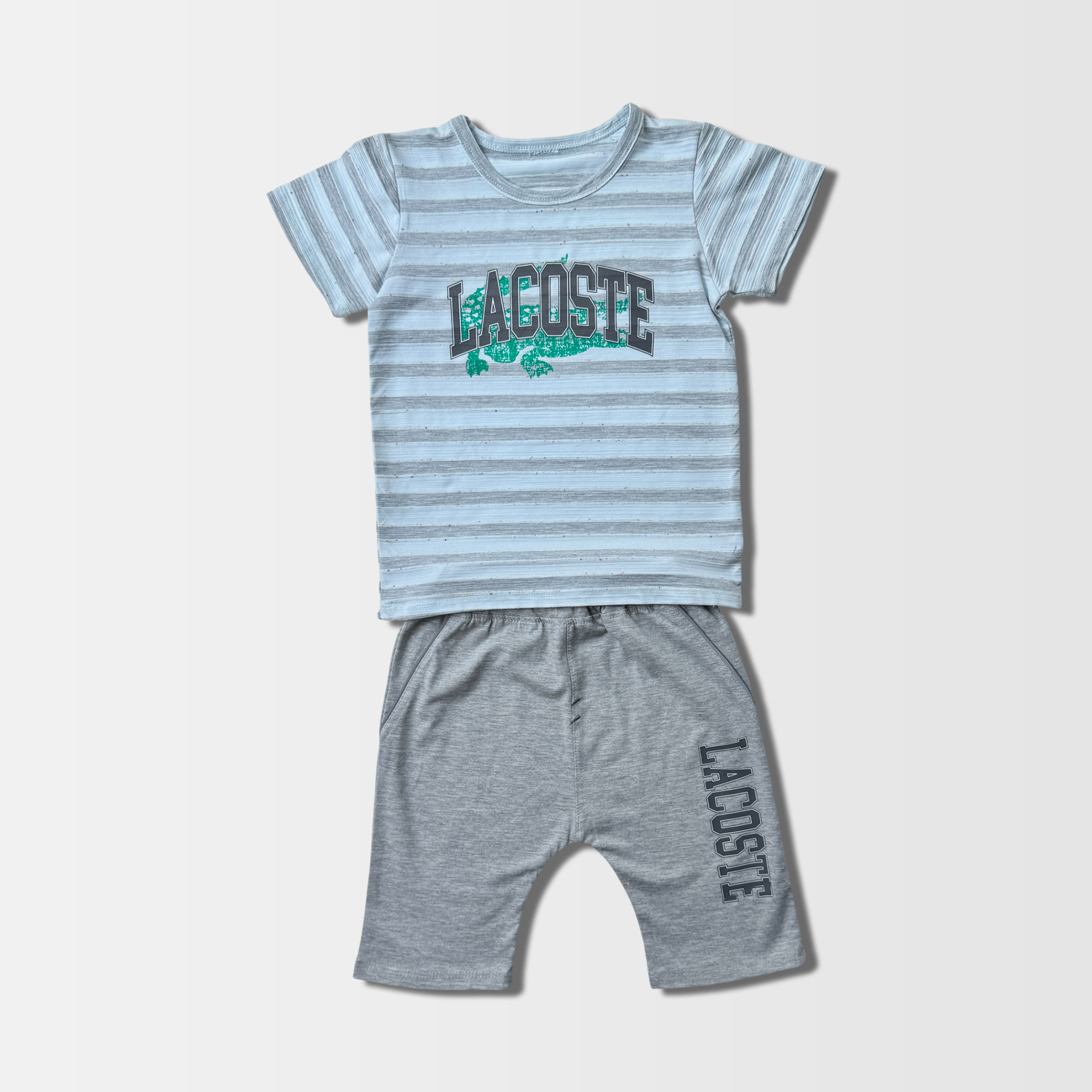 2 Pcs Casual Outfit Round neck Shirt & Shorts