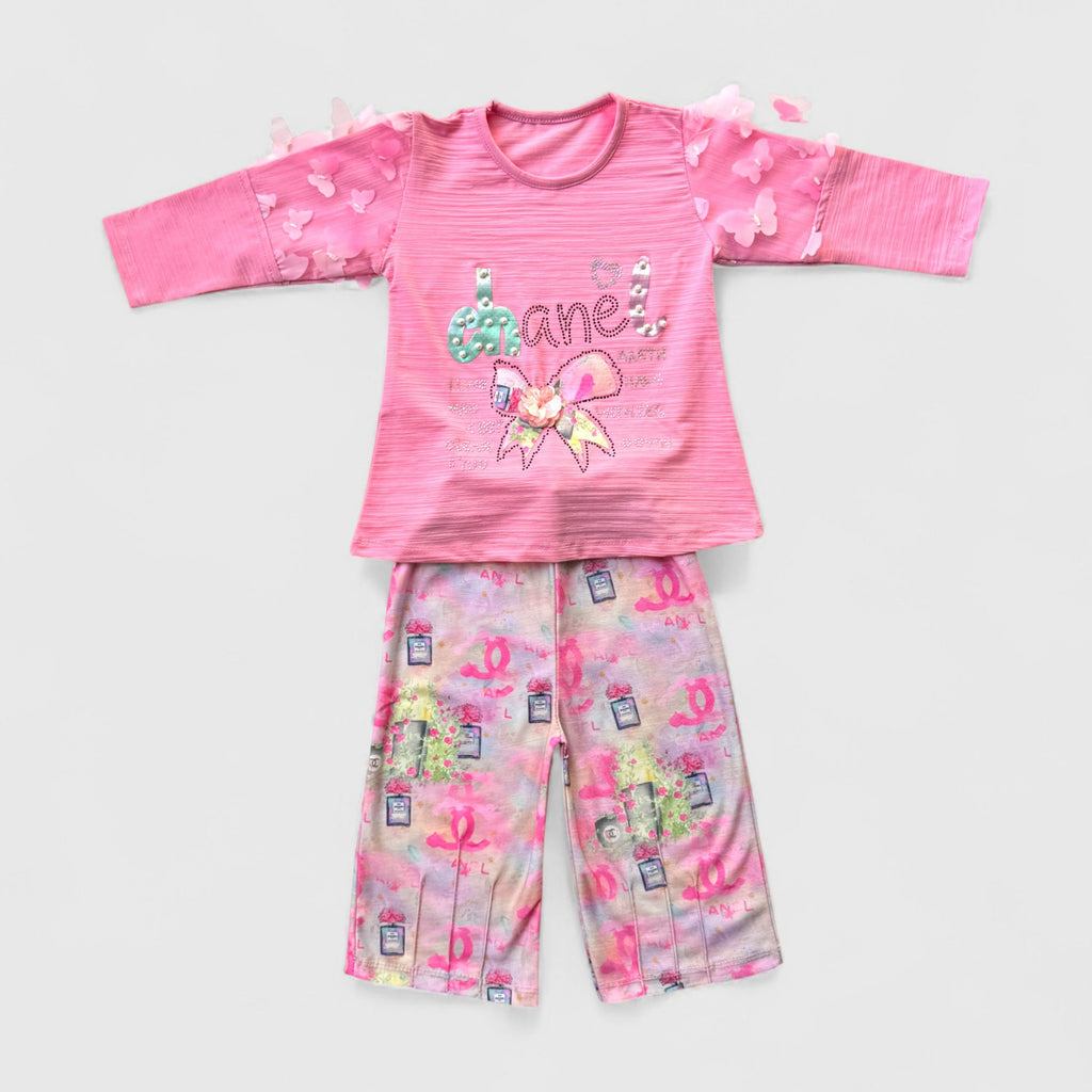 Light Pastel Blue Shirt with Wide Leg Trouser