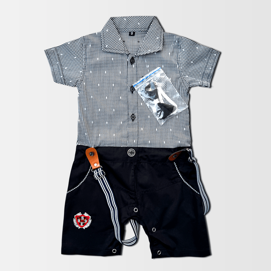 2 Pcs Romper Style short sleeves with suspender