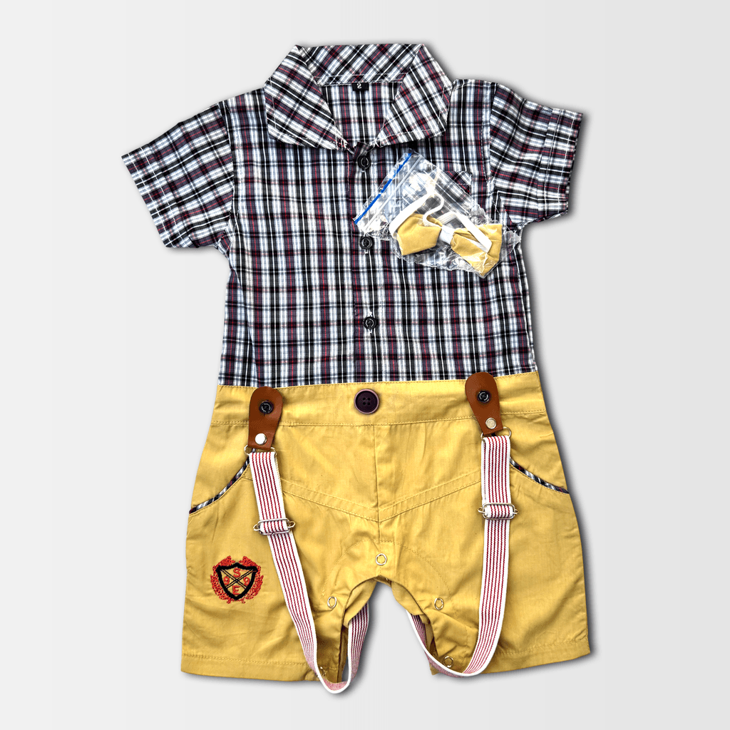 2 Pcs Romper Style short sleeves with suspender