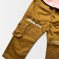 3 Pcs Boy Casual Set with shirt inner & Pants