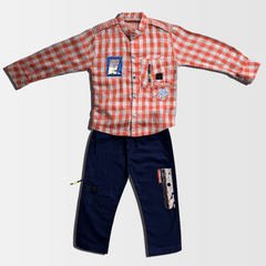 3 Pcs Boy Casual Set with shirt inner & Pants