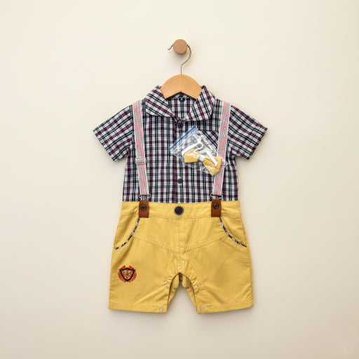 2 Pcs Romper Style short sleeves with suspender