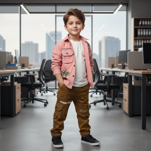 3 Pcs Boy Casual Set with shirt inner & Pants