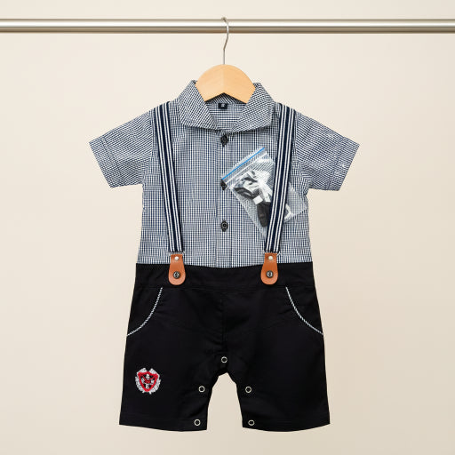 2 Pcs Romper Style short sleeves with suspender