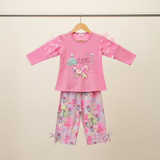 Light Pastel Blue Shirt with Wide Leg Trouser