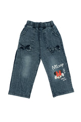 Casual Pink Shirt & Denim Pants Set